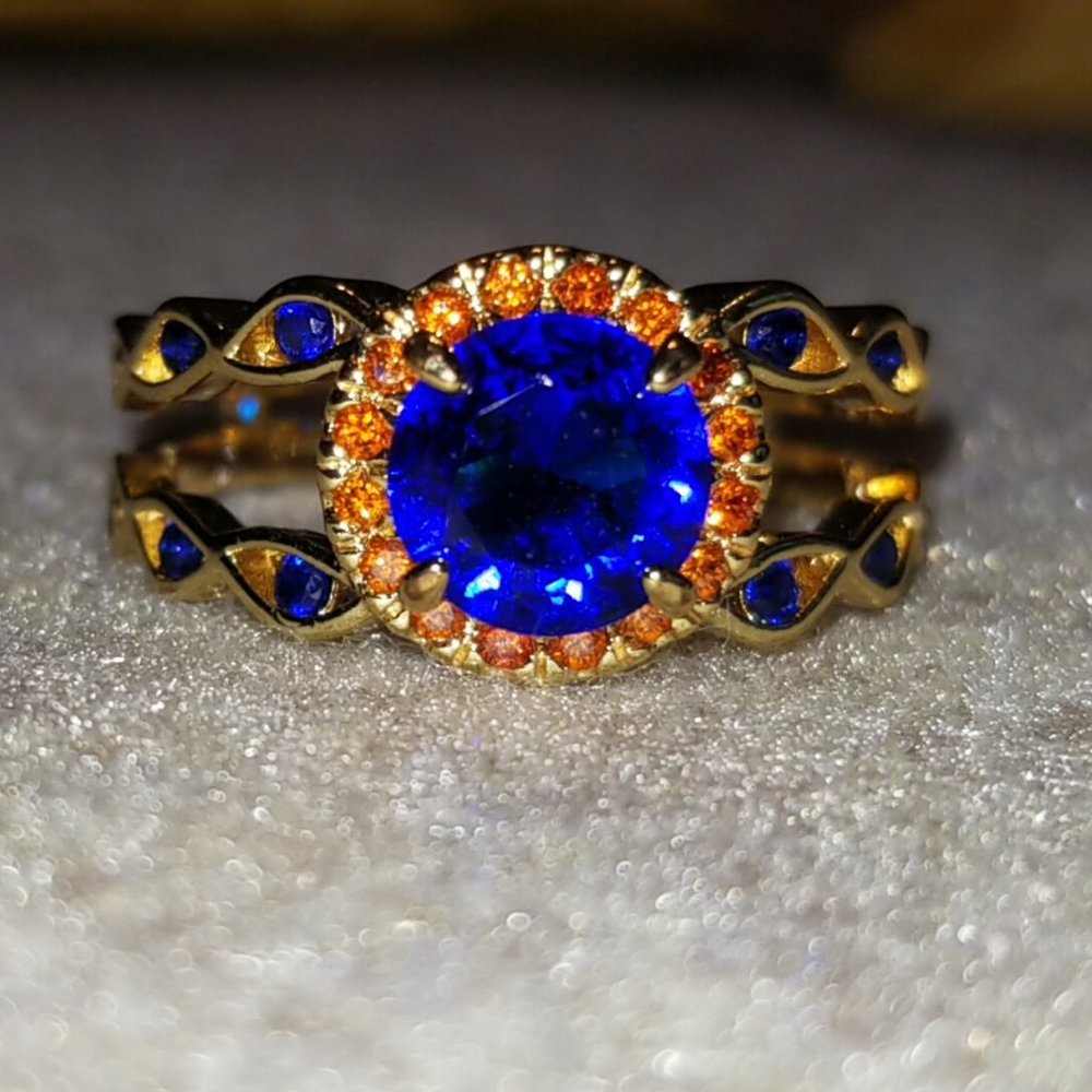 Fragrant Jewels - Blue and Gold Ring